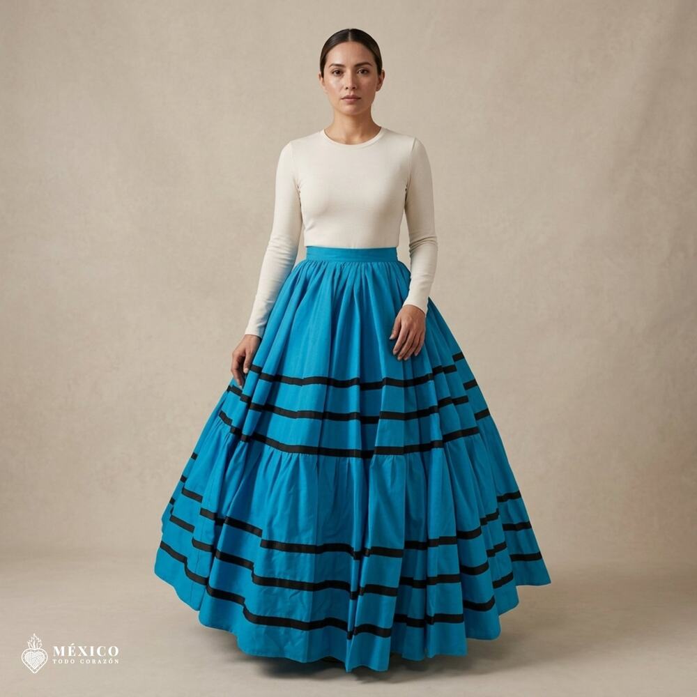Mexican Oaxaca Double-Vuelo Skirt – Ejutla de Crespo Traditional Folk